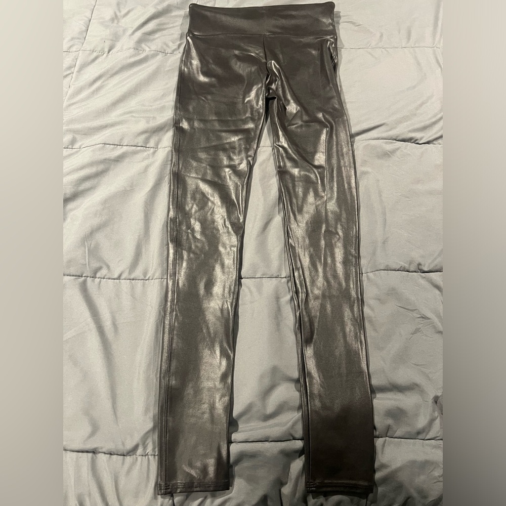 Spanx faux leather leggings large tall